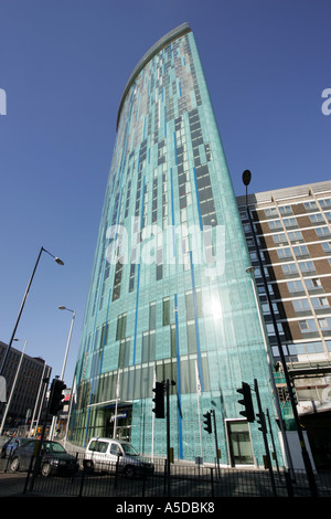 The Radisson SAS hotel, Birmingham, England, a 39 storey glass structure on Holloway Circus Stock Photo