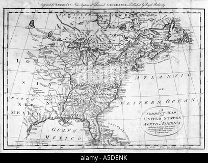 A New and Correct Map of the United States of North America. A New and ...