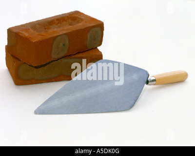 Bricks & Trowel Stock Photo