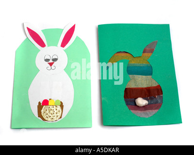 Two Hand Made Easter Cards Stock Photo