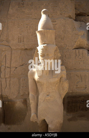 Statue of Ramases, Temple of Karnak, Luxor, Egypt Stock Photo
