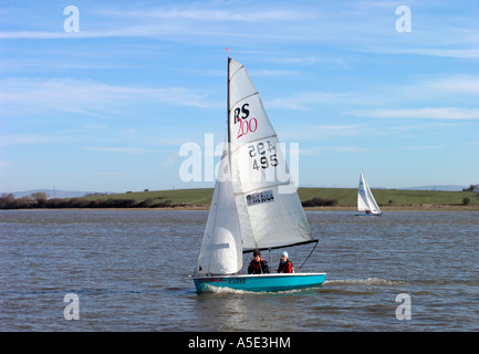 Dinghies racing on the River Wyre Stock Photo