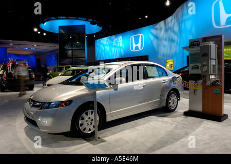 2007 Honda Civic GX compressed natural gas vehicle at the 2007 North American International Auto Show in Detroit Michigan Stock Photo