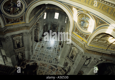 Balcony inside the dome of Saint Peter's Basilica, Vatican City, Rome, Italy. Stock Photo