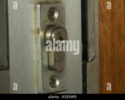 Door key snapped off in lock due to metal fatigue Stock Photo - Alamy