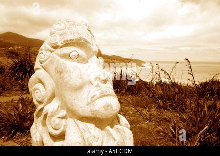 Mahuika Wairua, Maori Fire Goddess, Raglan, New Zealand. Stock Photo