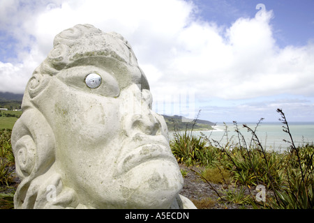 Mahuika Wairua, Maori Fire Goddess, Raglan, New Zealand. Stock Photo