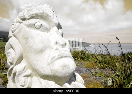 Mahuika Wairua, Maori Fire Goddess, Raglan, New Zealand. Stock Photo