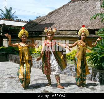 Traditional Balinese Dancers, Kuta, Bali, Indonesia Stock Photo