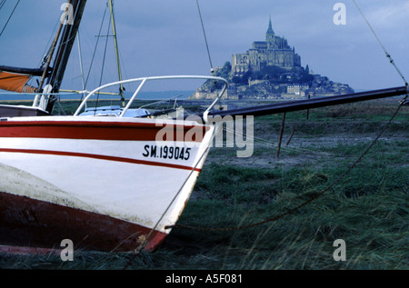 The abbey of Mont St Michel France Stock Photo