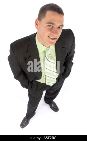 isolated on white headshot of happy businessman Stock Photo