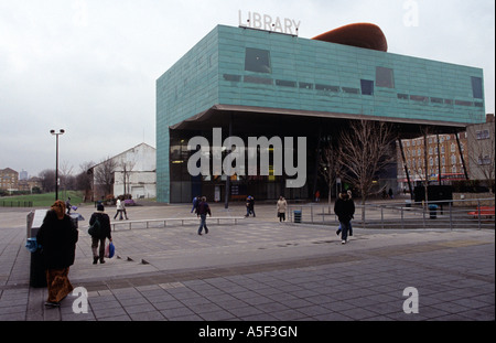 A scene at the Peckham Library in South London England Stock Photo