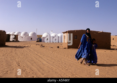 Saharawi refugees in Tindouf Western Algeria collecting gas bottles ...