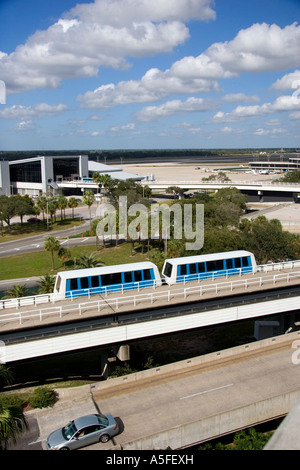 Monorail at Tampa International Airport Florida Stock Photo