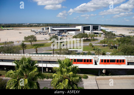 Monorail at the Tampa International Airport Tampa Florida Stock Photo