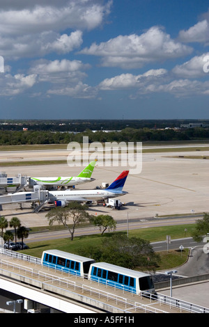 Monorail at the Tampa International Airport Tampa Florida Stock Photo