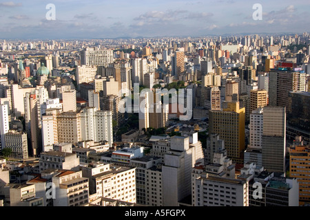 A view of Sao Paulo from atop the Edificio Italia building Brazil Stock Photo