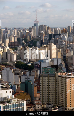 A view of Sao Paulo from atop the Edificio Italia building Brazil Stock Photo