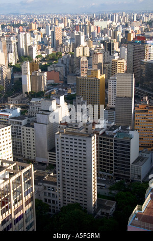 A view of Sao Paulo from atop the Edificio Italia building Brazil Stock Photo