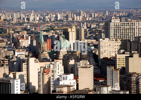 A view of Sao Paulo from atop the Edificio Italia building Brazil Stock Photo