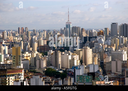 A view of Sao Paulo from atop the Edificio Italia building Brazil Stock Photo