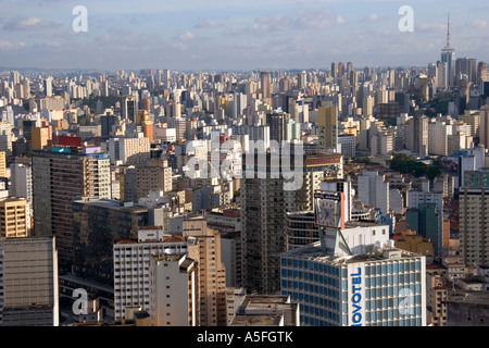 A view of Sao Paulo from atop the Edificio Italia building Brazil Stock Photo