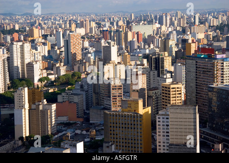 A view of Sao Paulo from atop the Edificio Italia building Brazil Stock Photo