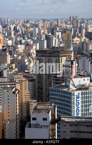 A view of Sao Paulo from atop the Edificio Italia building Brazil Stock Photo