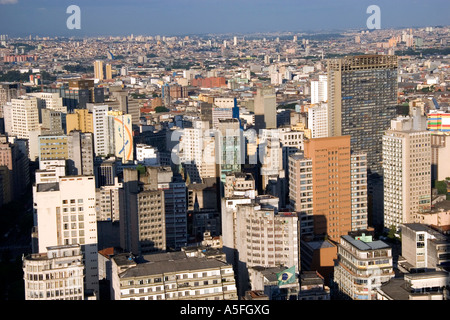 A view of Sao Paulo from atop the Edificio Italia building Brazil Stock Photo