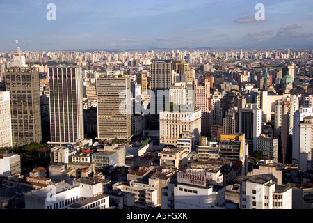 A view of Sao Paulo from atop the Edificio Italia building Brazil Stock Photo