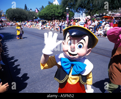 Pinocchio character at Disneyland in Anaheim California Stock Photo