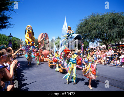 Carnival parade at Disneyland in Anaheim California Stock Photo