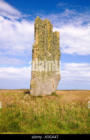 dh Stone of Setter EDAY ORKNEY Neolithic single standing stone Stock Photo