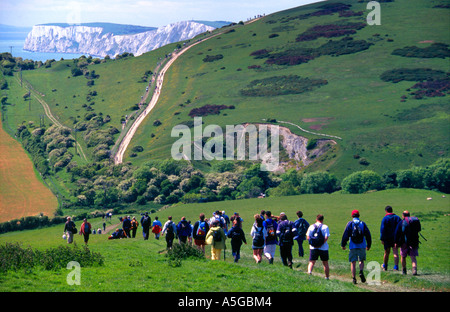 Walk the Wight Brighstone Down Isle of Wight England UK Great Britain Stock Photo