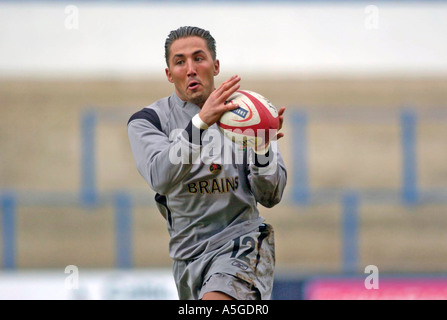 Wales rugby player Gavin Henson training in Cardiff. Stock Photo