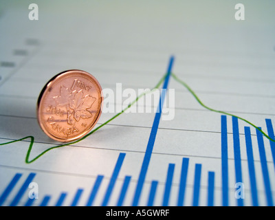 Showing the inflation rate in business Stock Photo