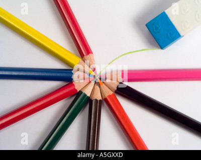 color pencils coalition Stock Photo
