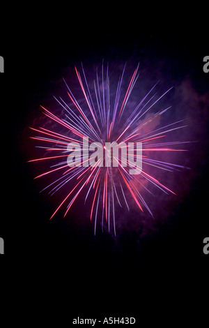 Fireworks against the night sky Stock Photo