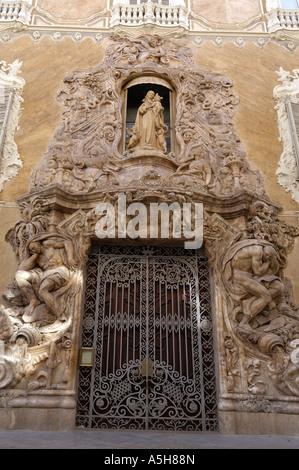 Marques de Dos Aguas Palace Valencia  The largest Alabaster facade in Europe  now National Ceramics Museum Stock Photo