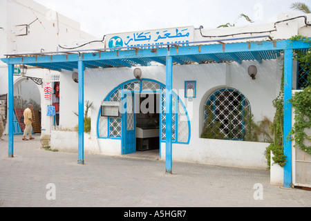 Tunisian Tourist Restaurant in Houmt Souk Djerba Stock Photo