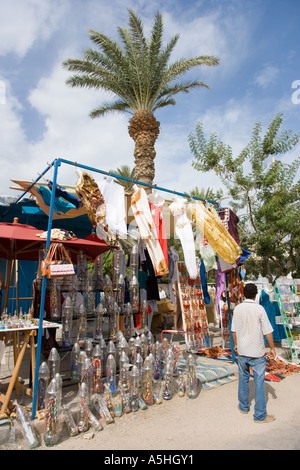 Market Trader in Tunisian Market - Tunisia Djerba Houmt Souk Stock Photo