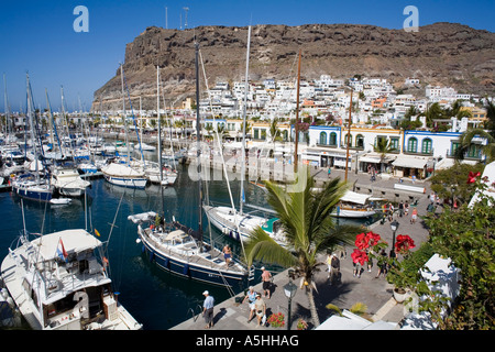 Picturesque and colourful Puerto De Mogan in Gran Canaria in the Canary Islands Stock Photo