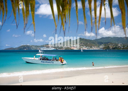 St.Georges town in Grenada viewed from the Grand Anse Beach Caribbean Stock Photo