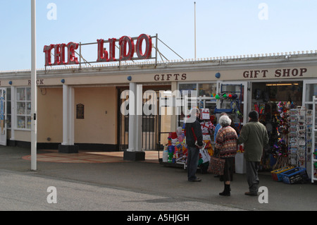 Entrance to The Lido on Worthing Seafront, UK. Stock Photo