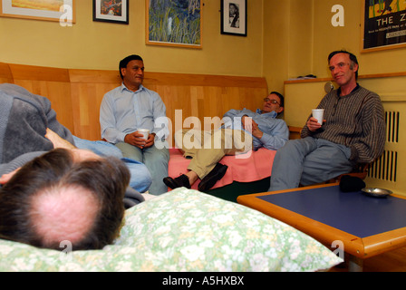A homeless man in a hostel in London Stock Photo - Alamy