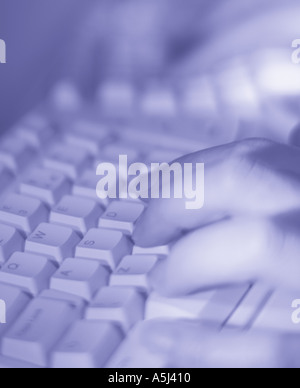 Hands on Keyboard Stock Photo
