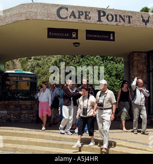 Cape Point. Table Mountain National Park South Africa RSA tourists Funicular station Stock Photo