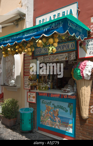 Ice Cream Shop (Gelateria),  Capri Town, Capri, Neapolitan Riviera, Italy Stock Photo