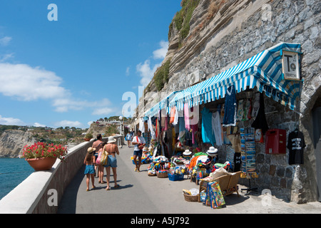 Shop on clifftop path, Sant Angelo, Ischia, Bay of Naples, Italy Stock Photo