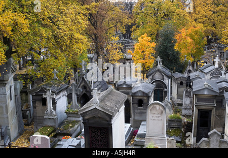 Père Lachaise cemetery in automn. Paris. France. Stock Photo